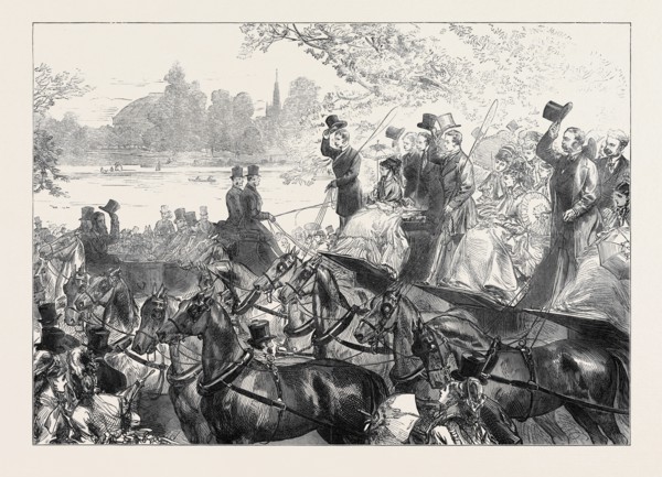 MEET OF THE FOUR-IN-HAND CLUB IN HYDE PARK, LONDON, 1873