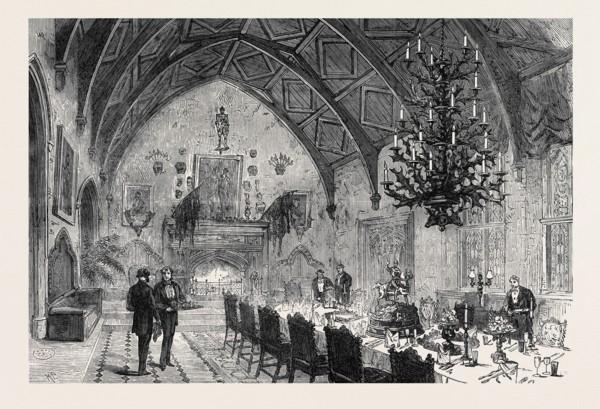 DINING ROOM, BERKELEY CASTLE, GLOUCESTERSHIRE, 1873