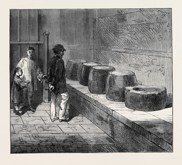 CHINA: STONES INSCRIBED WITH POETRY IN THE TEMPLE AT PEKIN, 1873