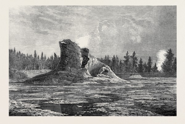 THE GIANT GEYSER, MONTANA, NORTH AMERICA, 1873