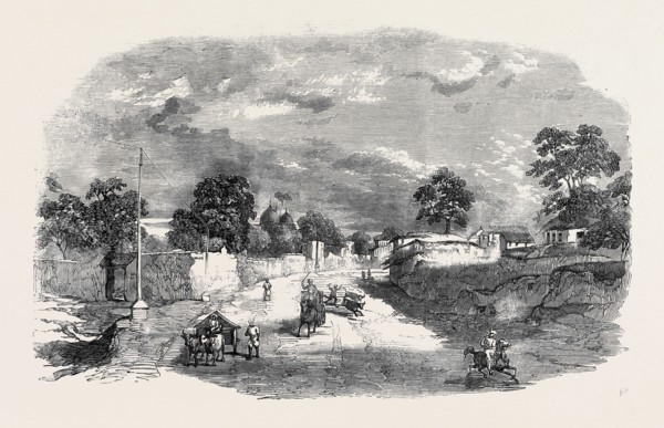 THE MUTINY IN INDIA, FUTTEHPORE, THE SCENE OF THE LATE ENGAGEMENT BETWEEN GENERAL HAVELOCK AND NENA