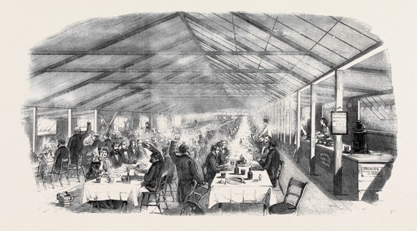 DINNER GIVEN TO THE OPERATIVES OF MESSRS. HORROCKS, MILLER, AND CO., AT MANCHESTER, UPON THEIR