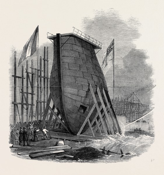 LARGE NEW CAISSON FOR THE EAST AND WEST INDIA DOCK COMPANY
