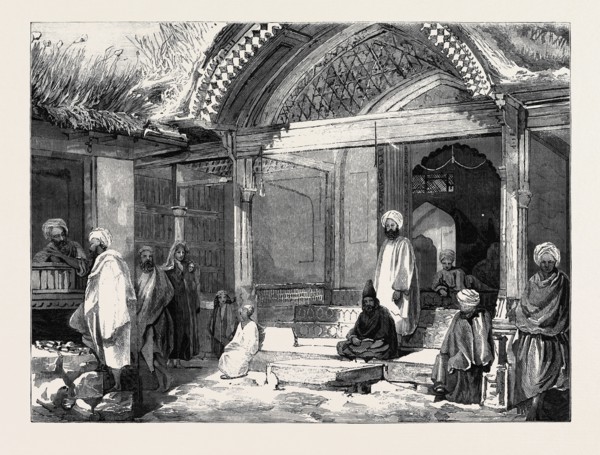 ENTRANCE TO A MOSQUE, ISLAMABAD, CASHMERE, FROM A DRAWING BY MR. W. CARPENTER, JUN.