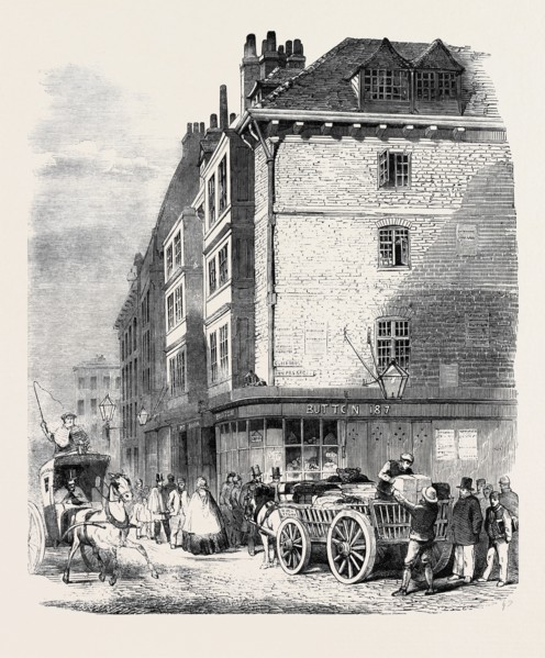 OLD HOUSES RECENTLY DEMOLISHED NEAR ST. DUNSTAN'S CHURCH, FLEET STREET