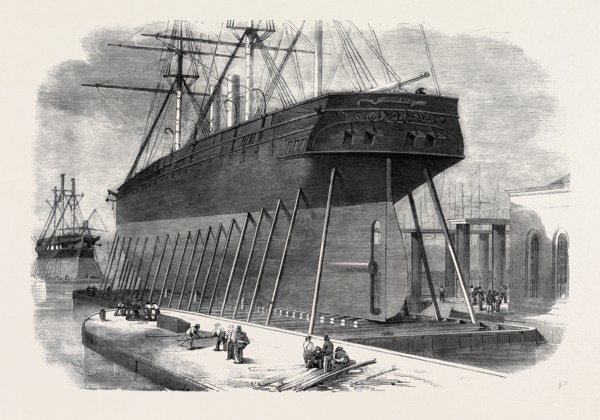 HYDRAULIC LIFT, AT THE NEW GRAVING DOCKS, NEAR BLACKWALL