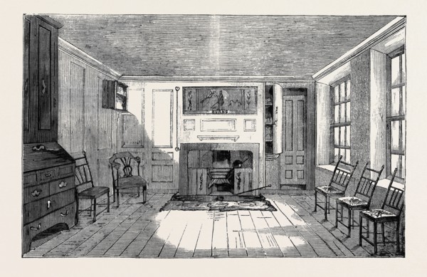 ROOM IN THE GLOBE TAVERN, DUMFRIES, USED BY BURNS, THE BURNS CENTENARY