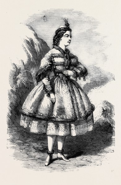 MISS WYNDHAM AS OLINSKA, IN THE BURLESQUE OF "MAZEPPA," AT THE OLYMPIC THEATRE