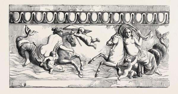 FRIEZE IN TERRA-COTTA, MARINE VENUS AND AMPHITRITE, THE CAMPANA MUSEUM, ROME