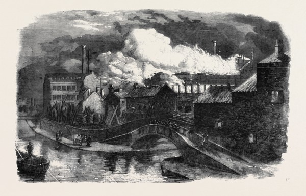 DESTRUCTION BY FIRE OF MESSRS. HINE AND MUNDELLA'S HOSIERY FACTORY AT NOTTINGHAM