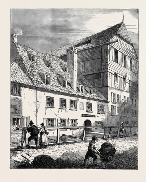HOUSE AT AUGSBURG IN WHICH HOLBEIN WAS BORN