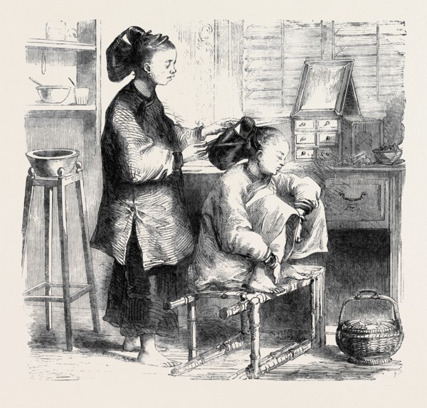 FIXING HAIR A LA TEAPOT, CHINA