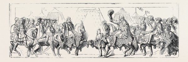 BAS-RELIEF IN THE PRINCE'S CHAMBER, WESTMINSTER PALACE, MEETING OF HENRY VIII. OF ENGLAND AND