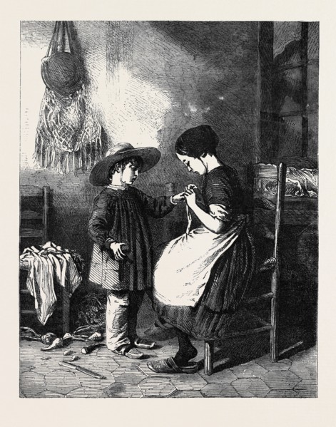 "THE CUT FINGER" BY EDOUARD FRERE, IN THE FRENCH EXHIBITION