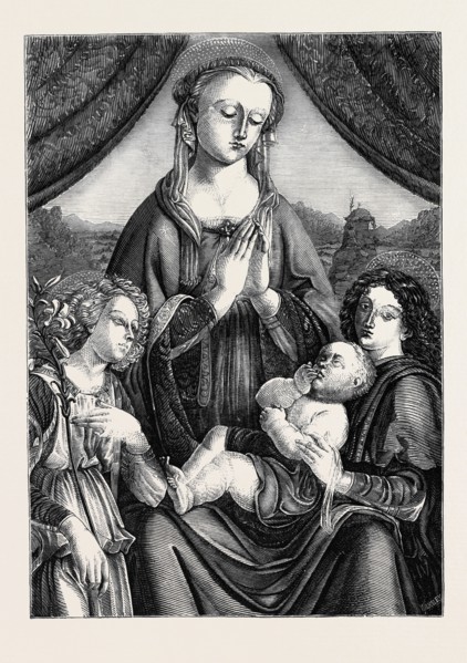 "THE VIRGIN ADORING THE INFANT SAVIOUR" BY GHIRLANDAJO, IN THE NATIONAL GALLERY