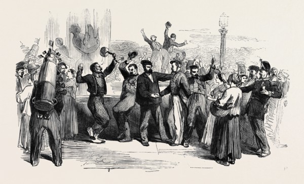 THE WAR IN ITALY, A SKETCH IN THE PLACE DE LA CONCORDE, PARIS, ON THE PROCLAMATION DAY