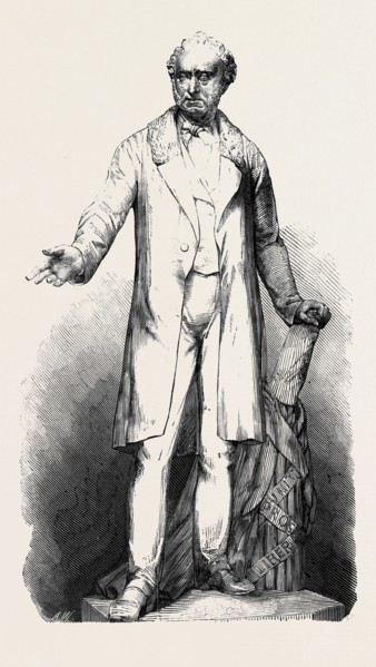 STATUE OF THE LATE THOMAS ATTWOOD, INAUGURATED AT BIRMINGHAM, LAST WEEK