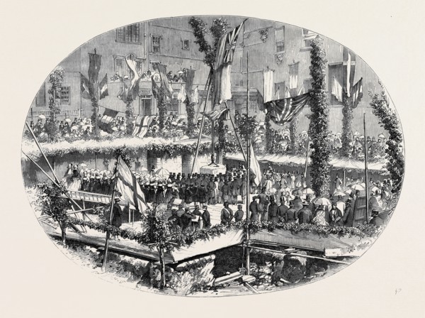 LAYING THE FOUNDATION STONE OF AN ADDITIONAL BUILDING TO THE GENERAL HOSPITAL AT BATH, FROM A