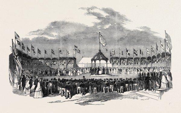 HIS ROYAL HIGHNESS PRINCE ALBERT LAYING THE FOUNDATION-STONE OF THE NEW GRAMMAR-SCHOOL, AT IPSWICH,