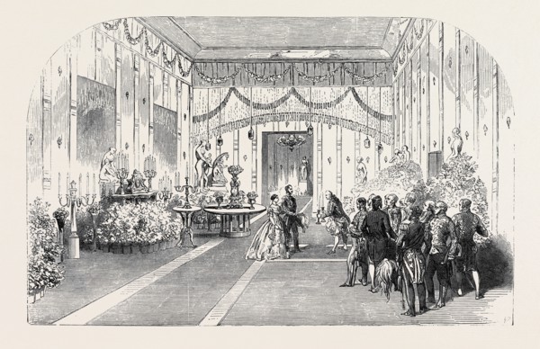 STATE VISIT TO THE ROYAL ITALIAN OPERA, HER MAJESTY'S RETIRING ROOM