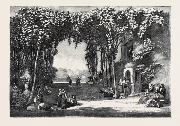 EXHIBITION OF THE NEW SOCIETY OF PAINTERS WATER COLOURS, "ITALY, LA SALTARELLA" BY CHARLES VACHER