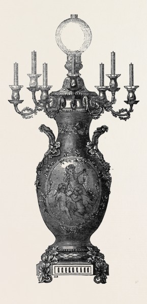 PORCELAIN CANDELABRUM, BY LAHOCHE