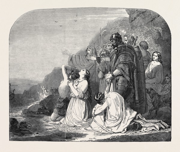 BRITONS LAMENTING THE DEPARTURE OF THE ROMANS, BY E. CORBOULD