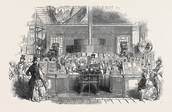 DE LA RUE'S STALL, envelope making