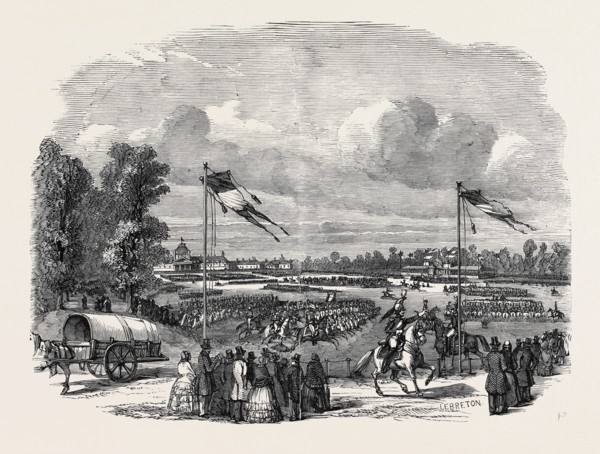 THE GREAT EXHIBITION FETES AT PARIS, GRAND REVIEW IN THE CHAMP DE MARS
