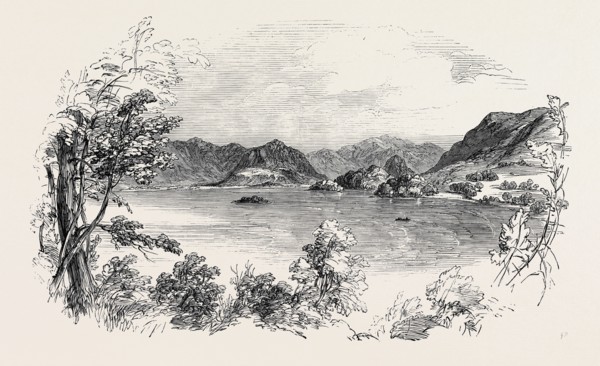 DERWENT-WATER, FROM SIR JOHN WOODFORD'S GROUNDS, THE LAKE DISTRICT