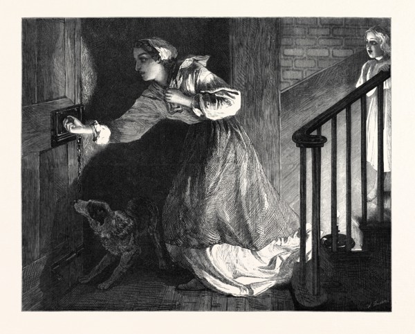 "THE WELL-KNOWN KNOCK," BY R. CARRICK, IN THE EXHIBITION AT THE FRENCH GALLERY, PALL MALL, LONDON,