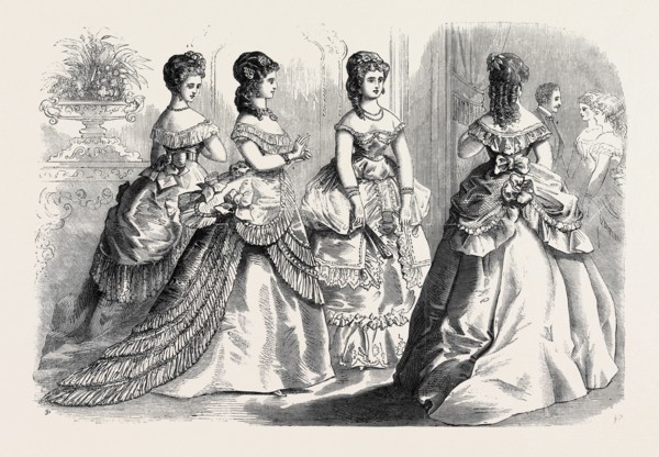 PARIS FASHIONS FOR JUNE, 1869, FRANCE