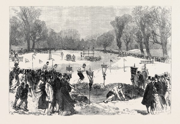 THE THAMES ROWING CLUB, ATHLETIC SPORTS IN PUTNEY PARK, LONDON, 1869, UK