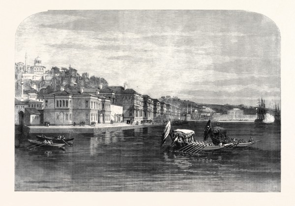 THE SALIH BAZAAR PALACE, CONSTANTINOPLE, LATELY OCCUPIED BY THE PRINCE AND PRINCESS OF WALES, 1869,