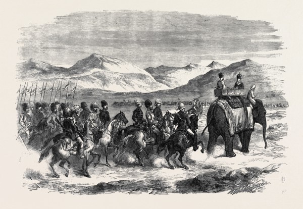 THE AMEER OF CABOOL ON HIS WAY TO PESHAWUR, 1869
