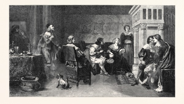 "THE RICH WIDOW," BY D.W. WYNFIELD, IN THE EXHIBITION OF THE ROYAL ACADEMY, 1869, UK