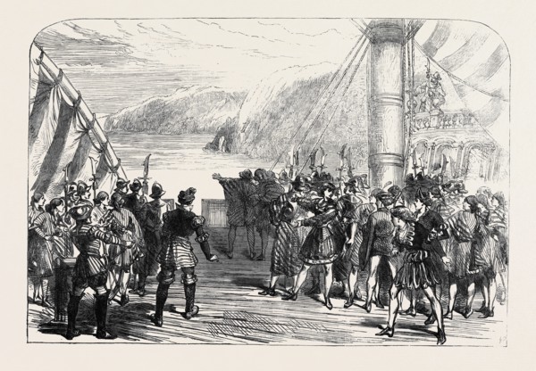 SCENE FROM THE NEW BURLESQUE OF "COLUMBUS," AT THE GAIETY THEATRE, 1869