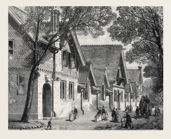 THE NEW ELEPHANT HOUSE IN THE ZOOLOGICAL SOCIETY'S GARDENS, REGENT'S PARK, LONDON, UK, 1869