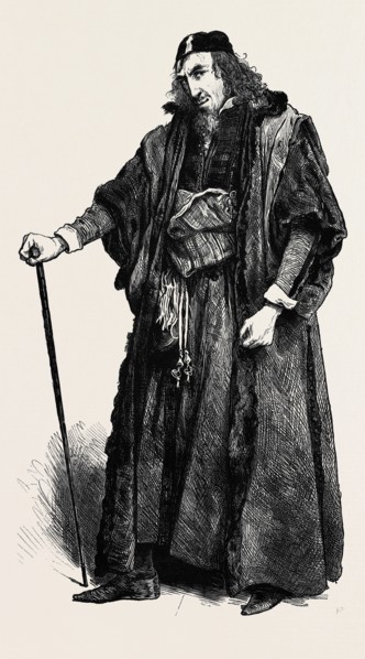 Shylock, speaking of Antonio: "How like a fawning publican he looks." Act I., Scene 3. MR. HENRY
