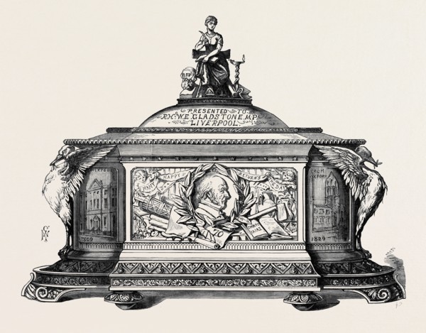 CASKET PRESENTED TO MR. GLADSTONE ON HIS BIRTHDAY, 1880