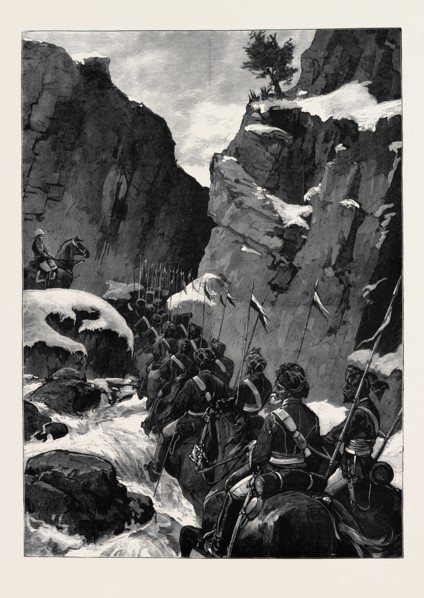 THE AFGHAN WAR: THE 10TH BENGAL LANCERS IN THE JUGDULLUK PASS, 1880
