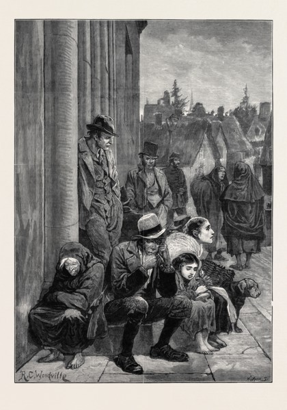 THE STATE OF IRELAND: SCENE OUTSIDE THE COURTHOUSE, GALWAY, 1880
