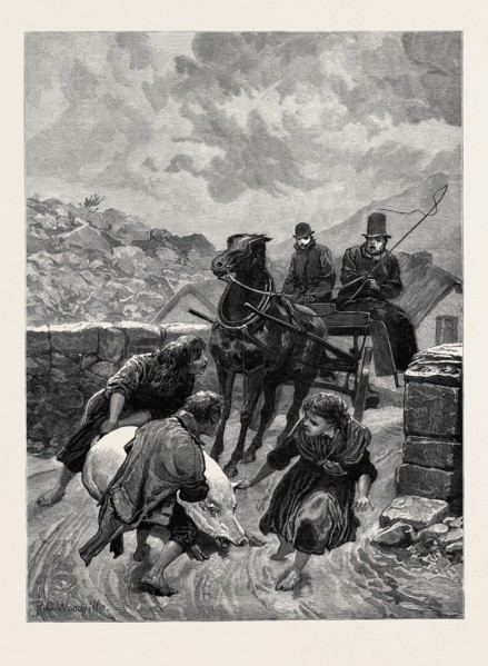 AN IRISH OBSTRUCTIONIST: A SKETCH ON THE ROAD, CONNEMARA, 1880