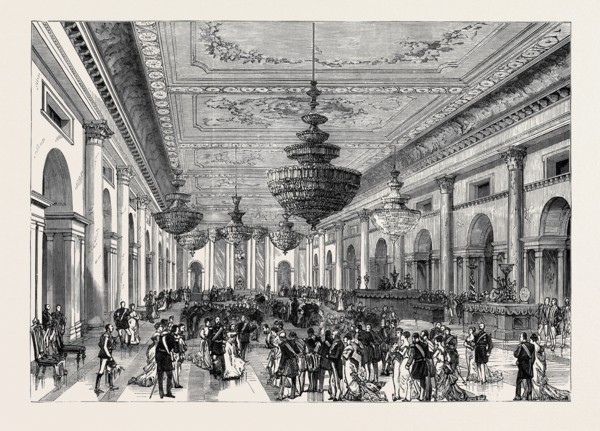THE ATTEMPT ON THE CZAR'S LIFE: THE GRAND BALL-ROOM, WINTER PALACE, ST. PETERSBURG, RUSSIA, 1880