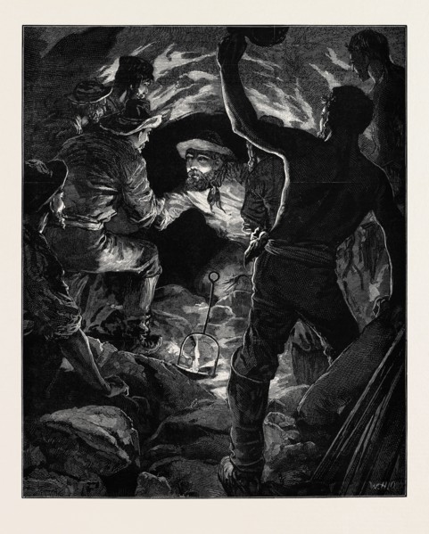 COMPLETION OF THE ST. GOTHARD TUNNEL: MEETING OF WORKMEN FROM THE AIROLO AND GÃñSCHENEN SIDES, IN