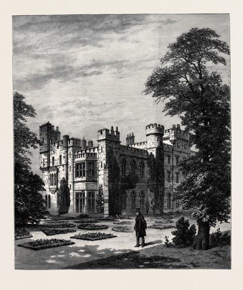 HAWARDEN CASTLE, FROM THE GARDEN, 1880