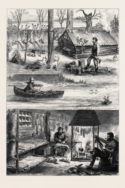 FUR TRAPPERS IN THE BACKWOODS OF CANADA, 1880