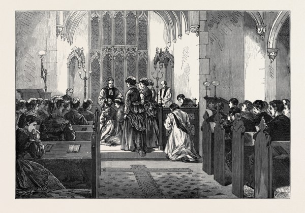 CONFIRMATION BY THE BISHOP OF LONDON AT THE BROMPTON HOSPITAL FOR CONSUMPTION, 1874