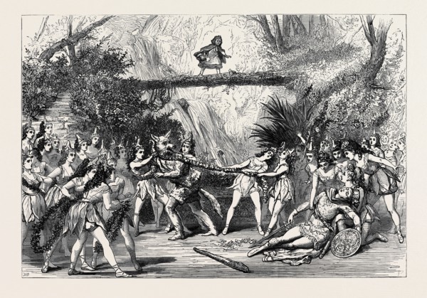 THE CHRISTMAS PANTOMIMES: SCENE FROM "RED RIDING HOOD AND HER SISTER LITTLE BO-BEEP," AT COVENT