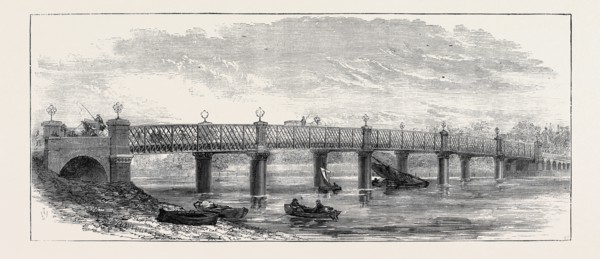 NEW BRIDGE OVER THE THAMES AT WANDSWORTH, 1874